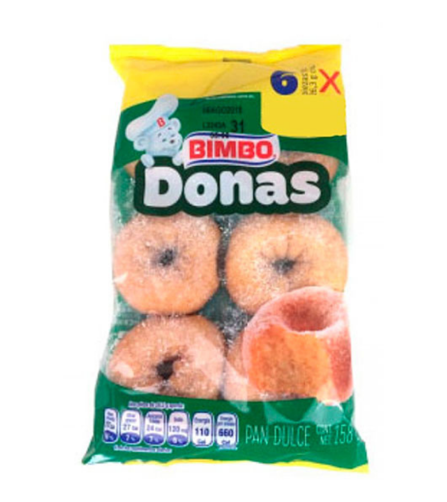 Bimbo Donas azuc 6pzs 